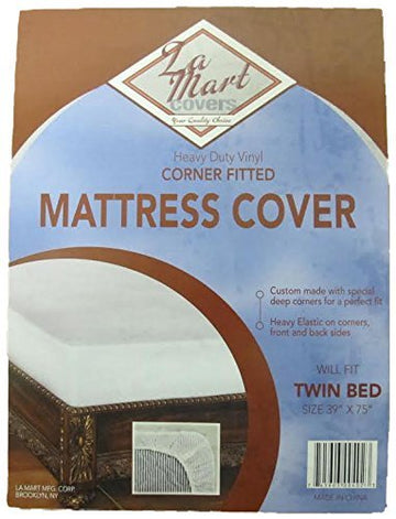 La Mart Heavy Duty Vinyl Corcorner Fitted Mattress Coverner Fitted Mattress Cover